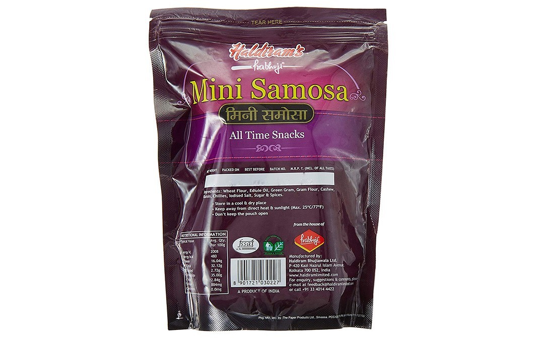 Haldiram's Prabhuji Mini Samosa    Pack  200 grams